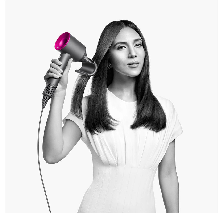 Dyson Supersonic™ Haardroger – Fuchsia/Nikkel + Kam & Borstel (Giftset)