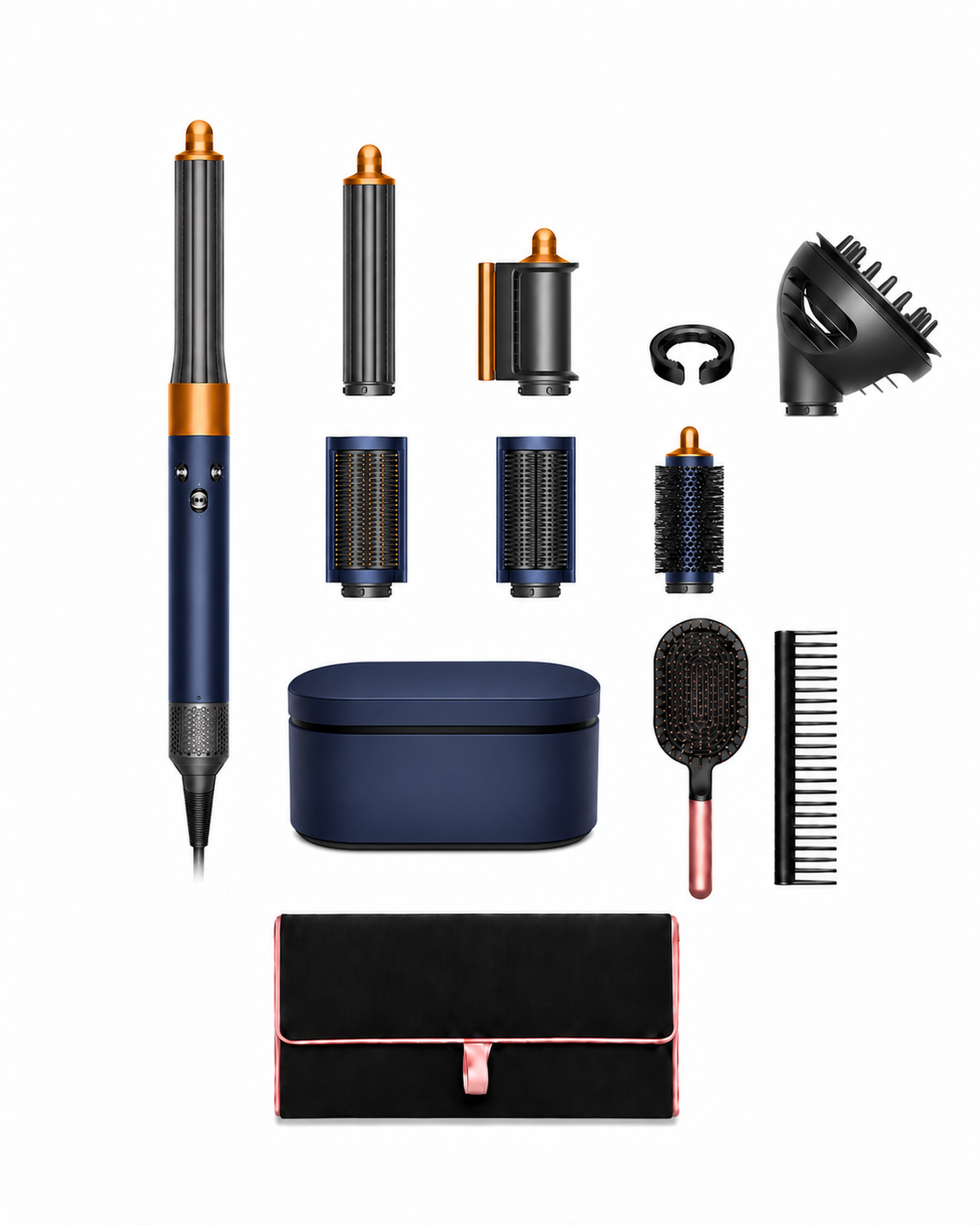 Dyson Airwrap™ Complete Long Multistyler + Styling Kam en Borstel - Pruisisch Blauw/Koper (Inclusief Reisetui & Wave+Curl opzetstuk)