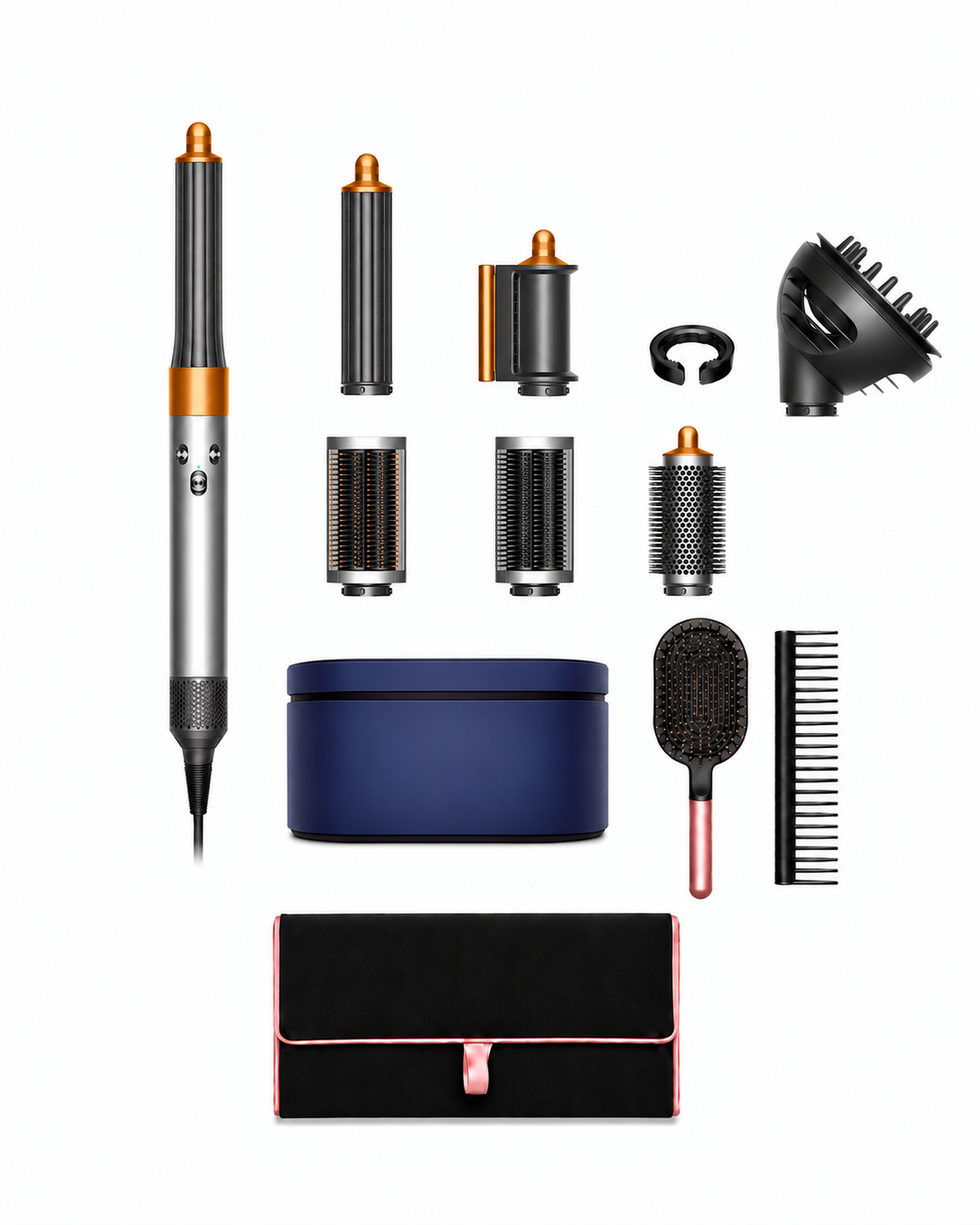 Dyson Airwrap™ Complete Long Multistyler + Styling Kam en Borstel - Nikkel/Koper (Inclusief Reisetui & Wave+Curl opzetstuk)