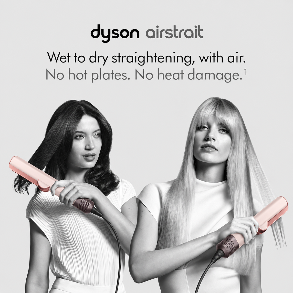 Dyson Airstrait™ Stijltang - Ceramic Pink/Rose Gold + Kam en borstel (Giftset)