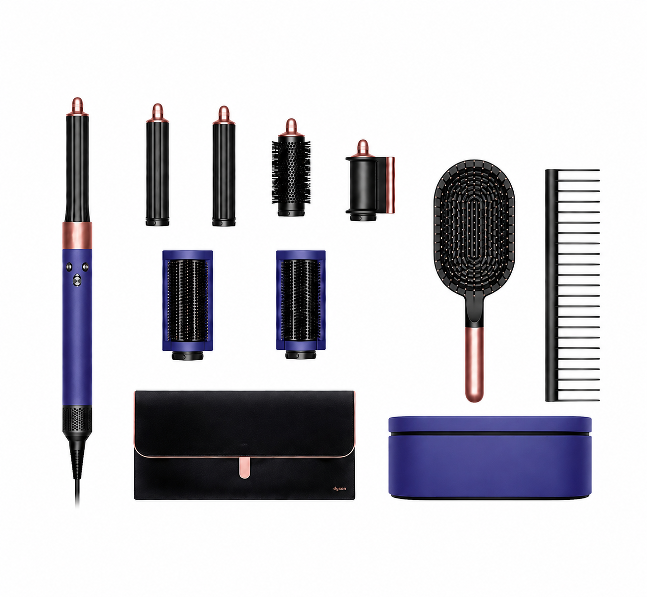 Dyson Airwrap™ Complete Long Multistyler & Haardroger + Kam en Borstel Vinca Blauw/Rose Gold (Gift-Editie)
