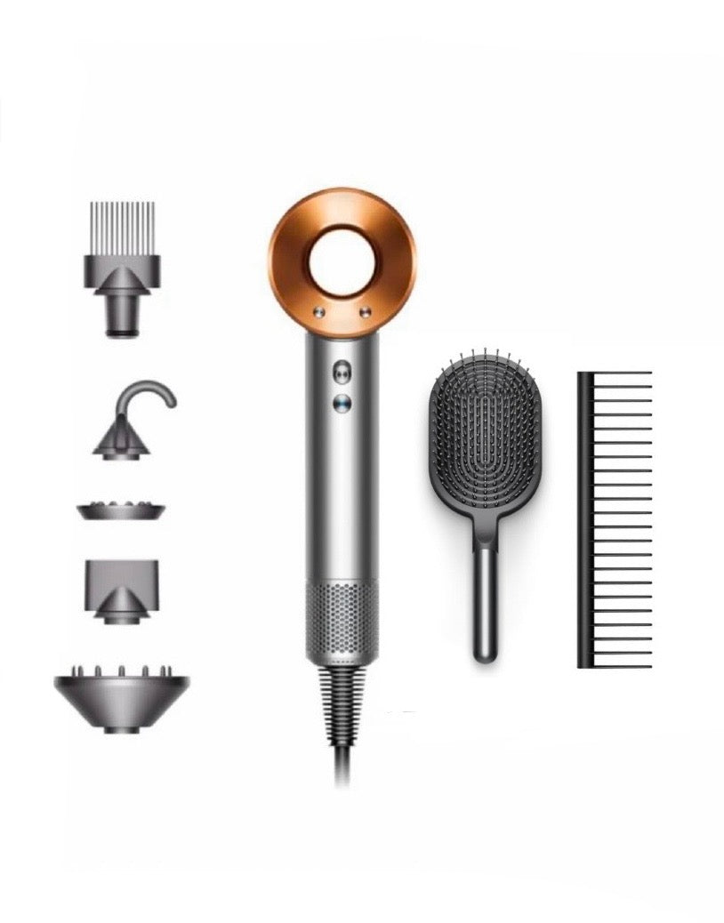 Dyson Supersonic™ Nikkel/Koper Föhn + Platte borstel & Stylingskam Gift-editie