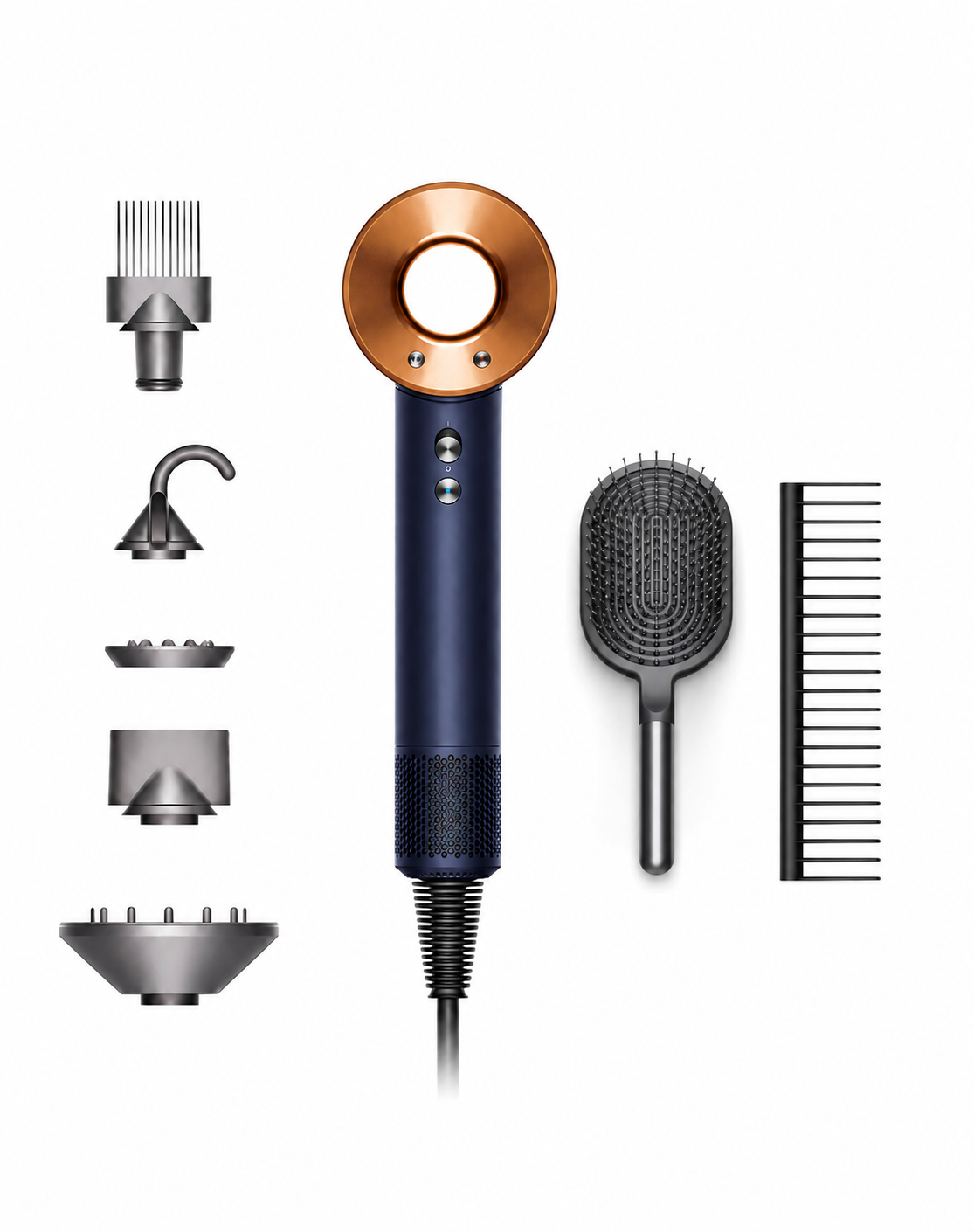 Dyson Supersonic Föhn + Kam & Borstel – Pruisisch Blauw/Koper (Giftset)