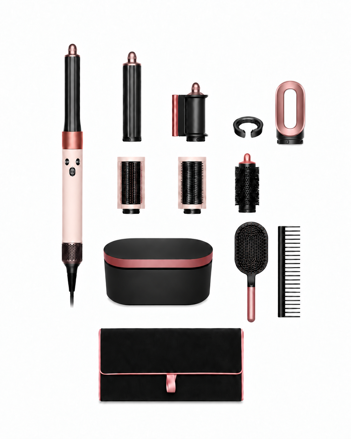 Dyson Airwrap™ Complete Long Multistyler + Styling Kam en Borstel - Ceramic Pink/Rose Gold (Inclusief Reisetui & Extra opzetstuk)