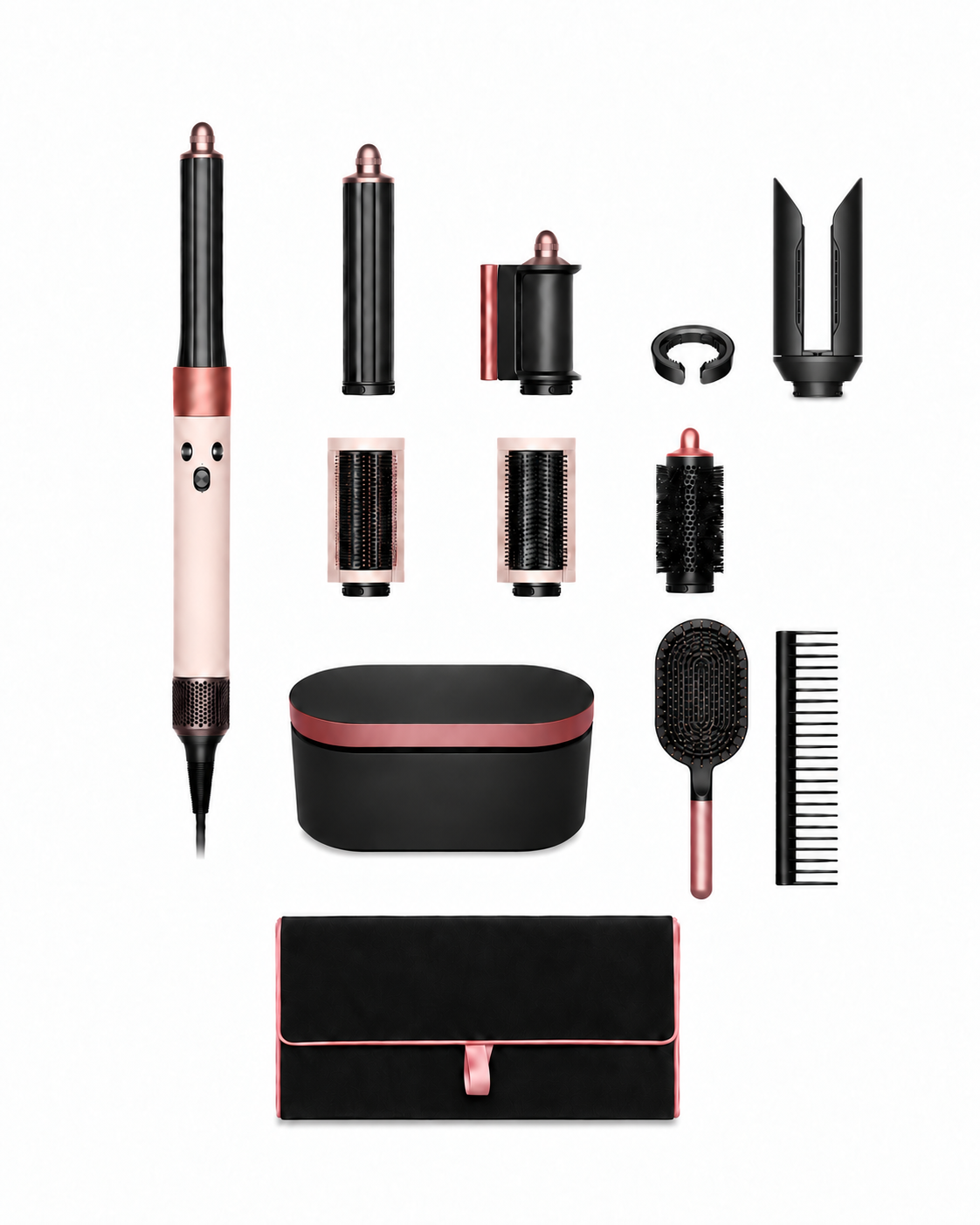 Dyson Airwrap™ Complete Long Multistyler + Styling Kam en Borstel - Ceramic Pink/Rose Gold (Inclusief Reisetui & Extra opzetstuk)