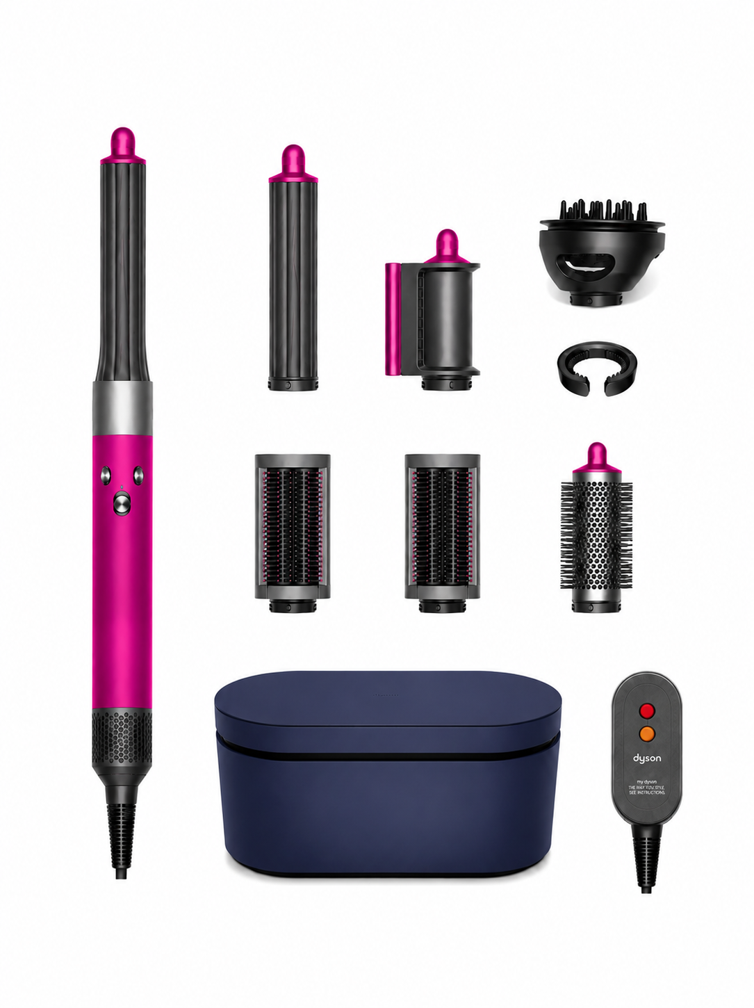 Dyson Airwrap™ Complete Long Multistyler en Föhn Wave+Curl – Fuchsia/Nikkel